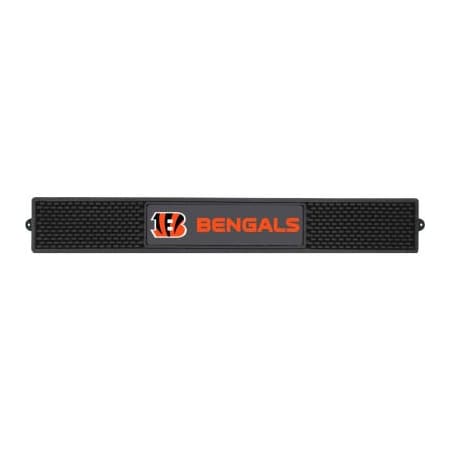 Fanmats FanMats Drink Mat, NFL - Cincinnati Bengals 3-1/4" x 24" x 1" 14755